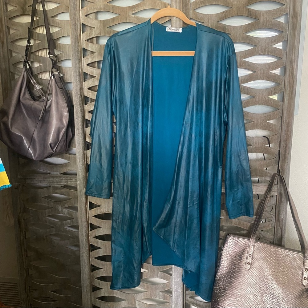 Teal  Shrug with Elegant Drape